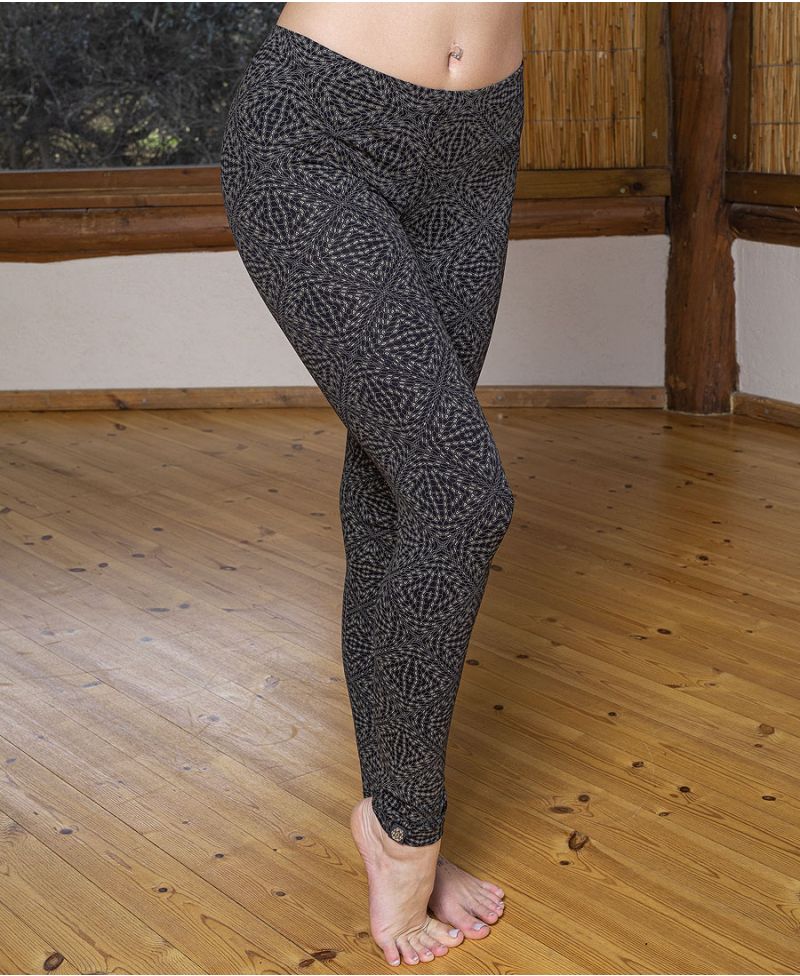 Long Printed Leggings Women Geometric Yoga Tights Hexagon Print