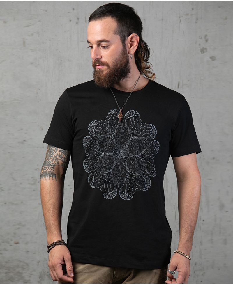 Black tshirt on man for design containing black, shirt, and man