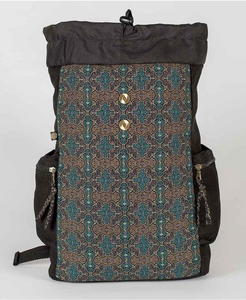 Psytrance Clothing Fashion LSD Molecule Laptop Canvas Roll-Top Backpack