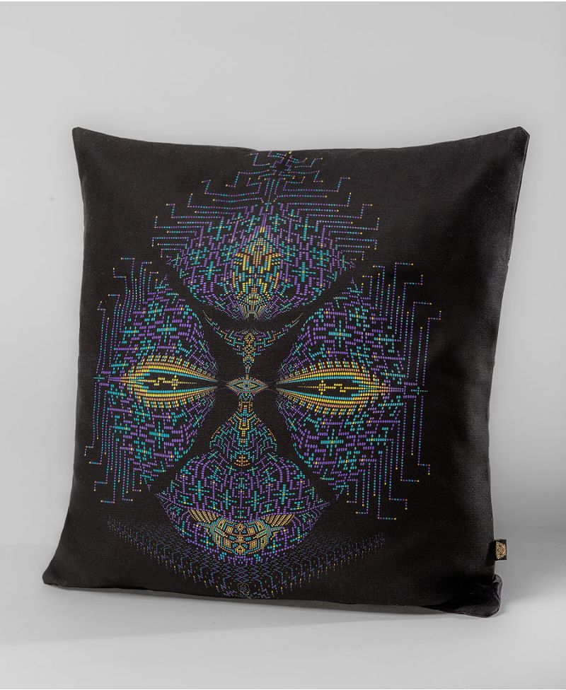 psychedelic pillow cover shaman