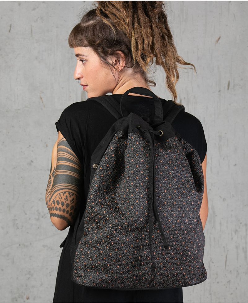 Black Canvas Backpack - Cloth Backpack