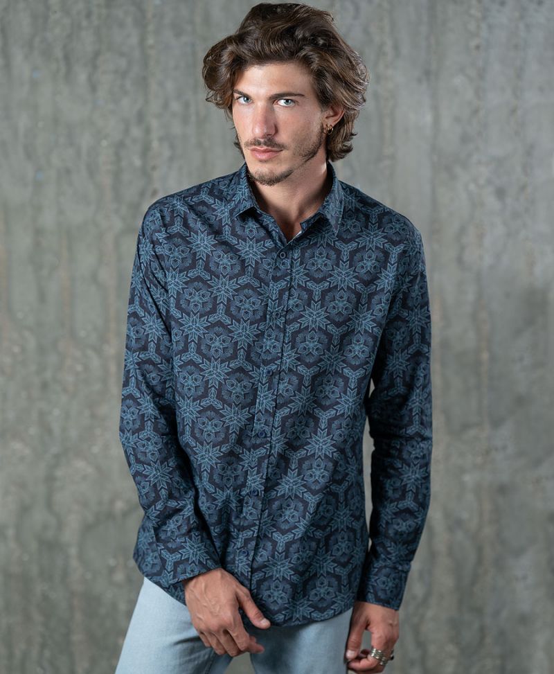 Psychedelic Clothing Mens Button Down Shirts Button Up Long Sleeves