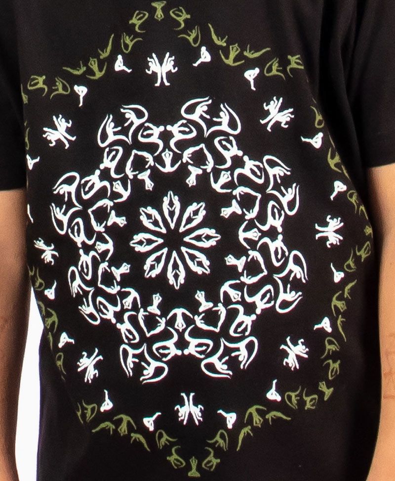 Psychedelic Kids T shirt Cool Birthday Gift Glow In The Dark Mandala